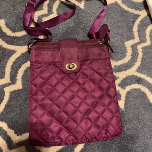 Eddie Baurer purple quilted purse
